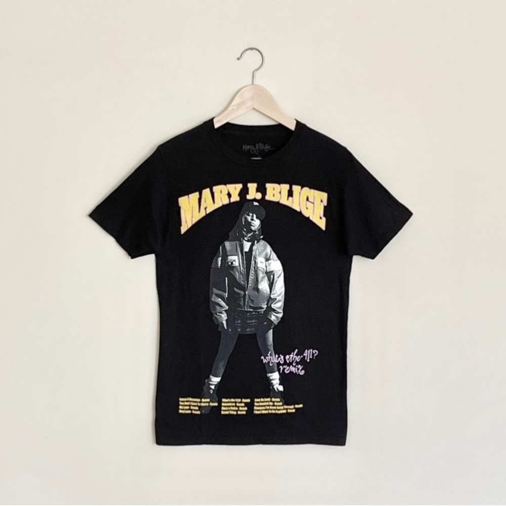 Mary J. Blige What's The 411? Graphic Black R&B T Shirt Adult size Small
